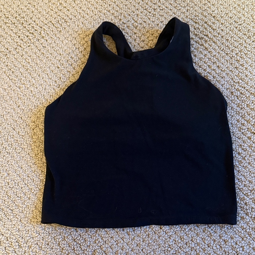 Athleta Navy Racerback Crop Top